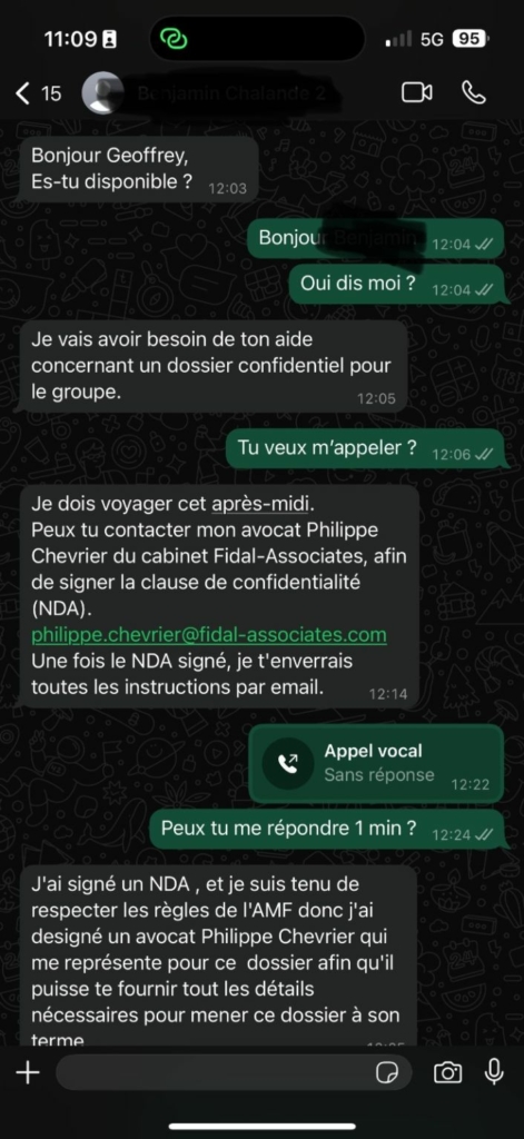 usurpation identite whatsapp