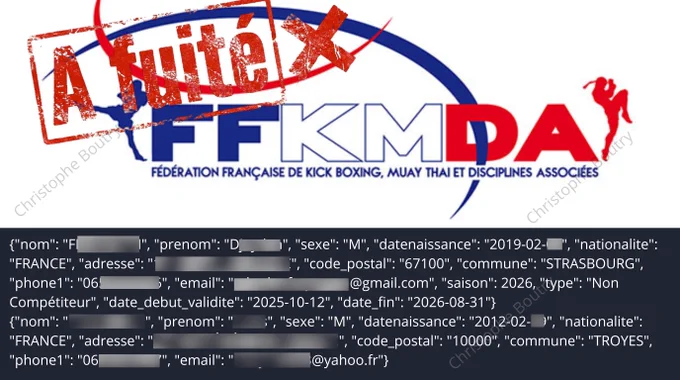 Nouvelles fuites de données dans le sport français : la natation et le kick-boxing à leur tour touchés 3 hack FFKB
