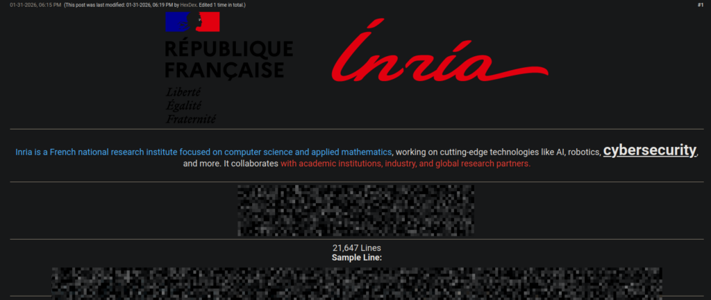 Fuites de données février 2026 : demandeurs d’emploi, collectivités, ARS, recherche… personne n’est épargné 5 inria 1